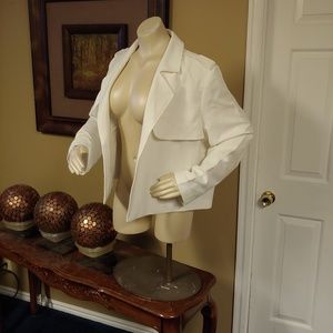 White Infinite Stretch Moto Jacket